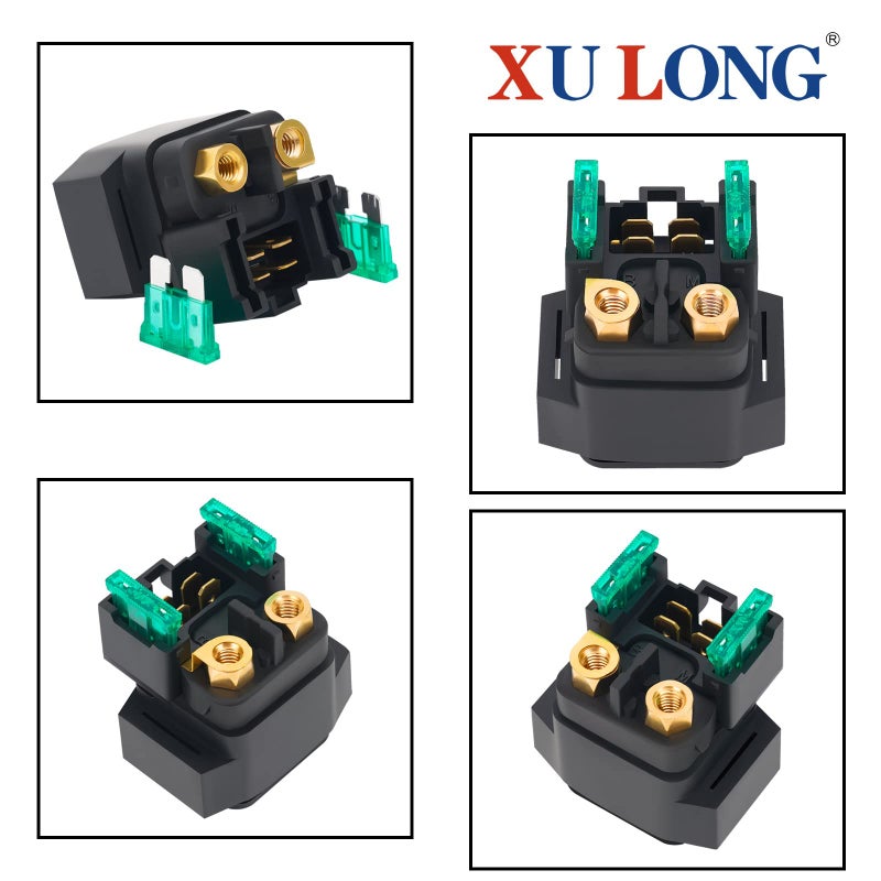 XuLong Starter Solenoid Relay Atv Compatible With Yamaha Yfm350A Yfm 350 400 450 660 Grizzly Big Bear Kodiak Wolverine Rhino Raptor Bruin 2000 2001 2002 2003 2004 2005 2006 2007 2008 2009 - Image 2